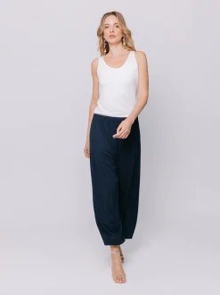 Pantaloni cropped in jersey