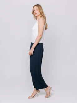 Pantaloni cropped in jersey