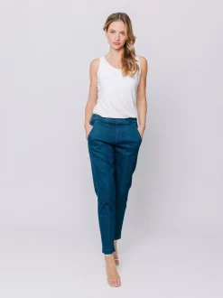 Pantaloni denin modello chino