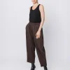 Pantaloni gaucho con trama melange