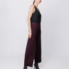 Pantaloni gaucho in maglia a coste