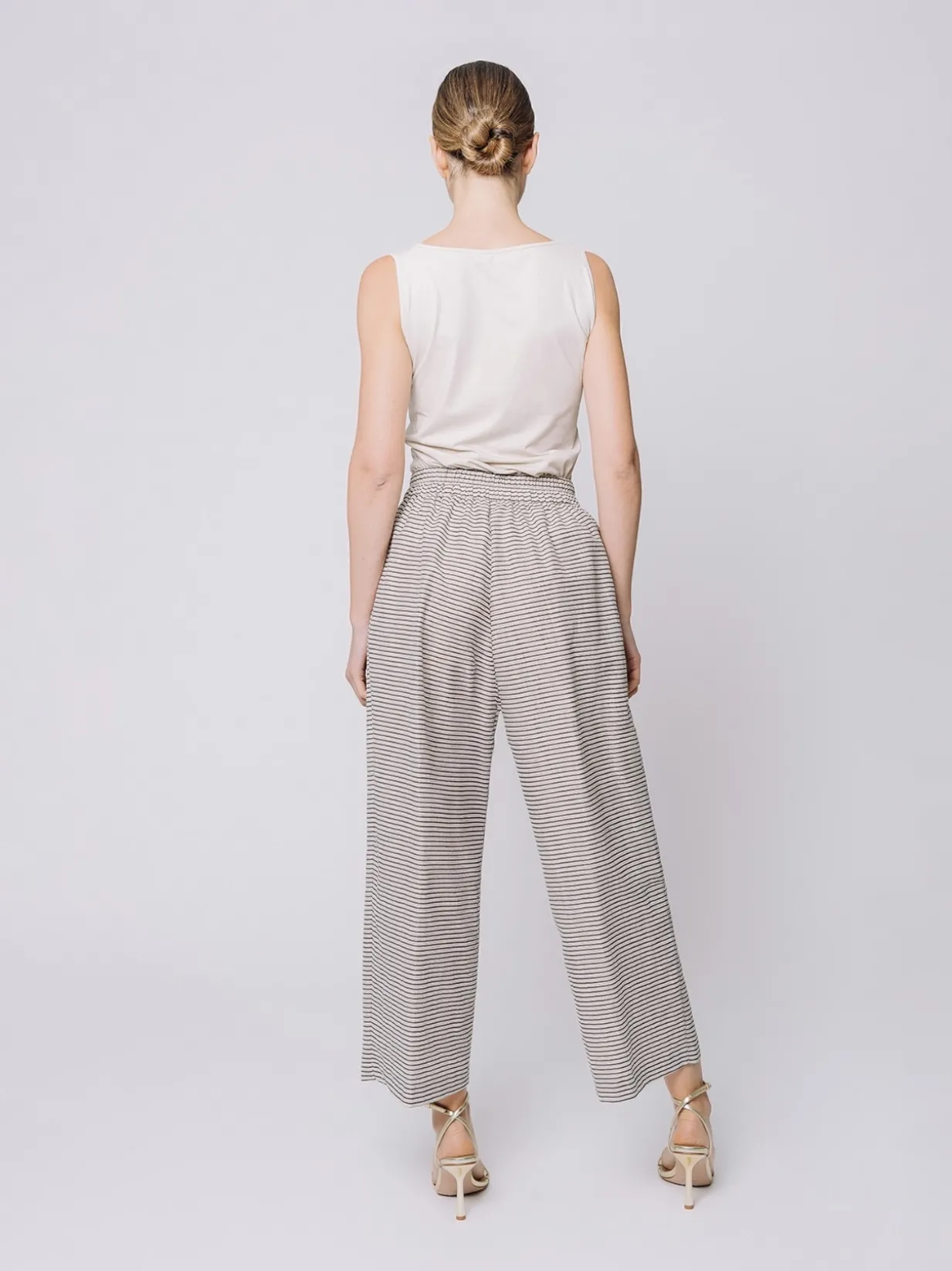 Pantaloni gaucho Shiny Stripes