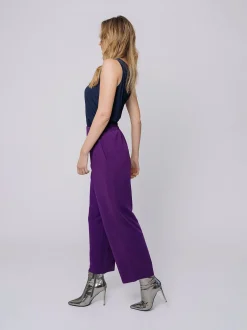 Pantaloni in crepe affusolati