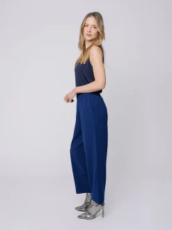 Pantaloni in crepe affusolati