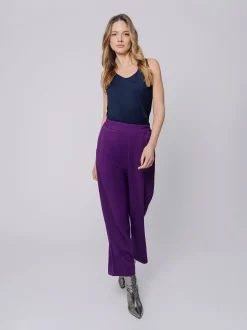Pantaloni in crepe affusolati