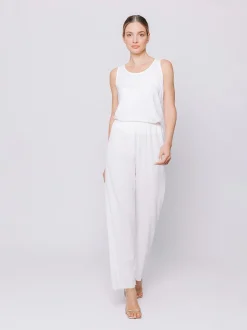Pantaloni in tessuto goffrato