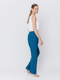 Pantaloni in tessuto goffrato