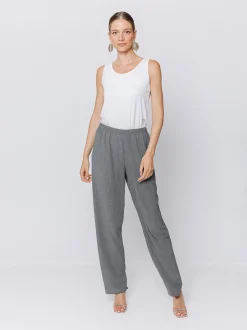 Pantaloni in tessuto goffrato
