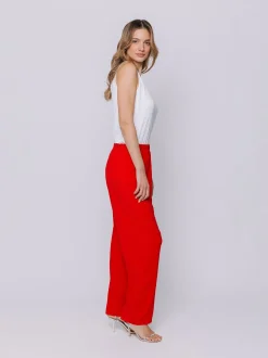 Pantaloni in tessuto goffrato