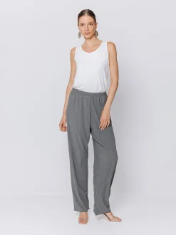 Pantaloni in tessuto goffrato