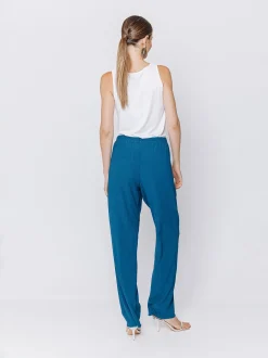 Pantaloni in tessuto goffrato