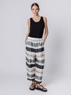 Pantaloni lamier rigato