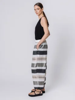 Pantaloni lamier rigato