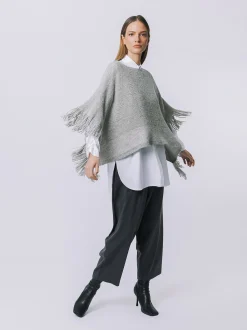 Poncho con frange