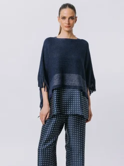 Poncho con frange