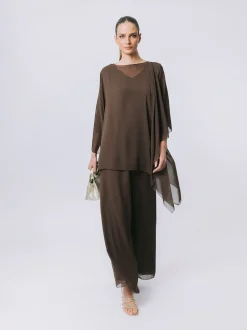 Poncho in chiffon