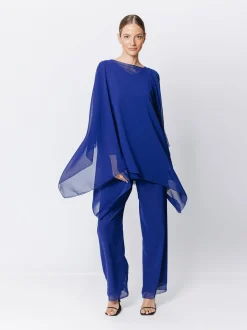 Poncho in chiffon