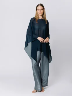 Poncho in chiffon