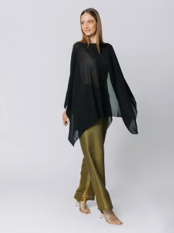 Poncho in chiffon