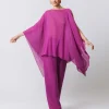 Poncho in chiffon