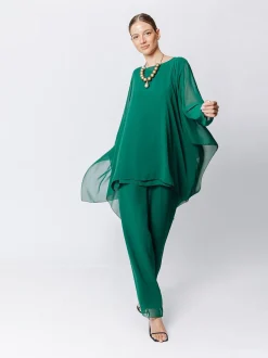 Poncho in chiffon