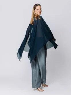 Poncho in chiffon