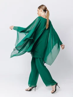 Poncho in chiffon