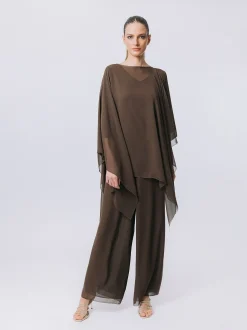 Poncho in chiffon