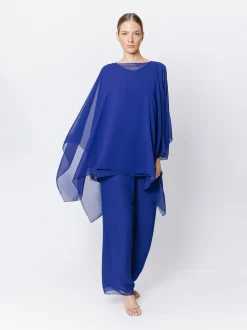 Poncho in chiffon