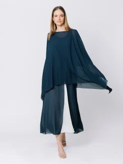 Poncho in chiffon