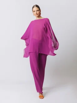 Poncho in chiffon