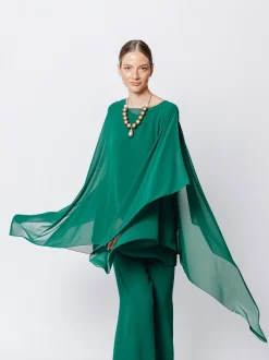 Poncho in chiffon