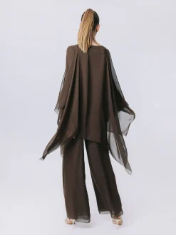 Poncho in chiffon