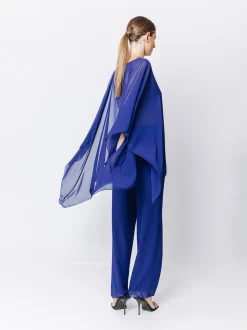 Poncho in chiffon