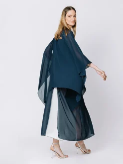 Poncho in chiffon