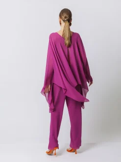 Poncho in chiffon