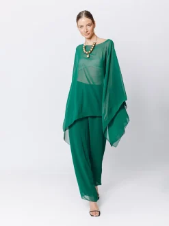 Poncho in chiffon
