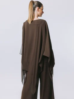Poncho in chiffon