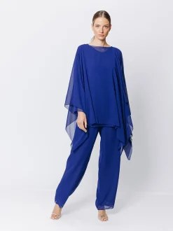 Poncho in chiffon