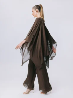 Poncho in chiffon