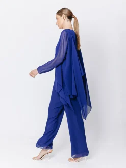 Poncho in chiffon