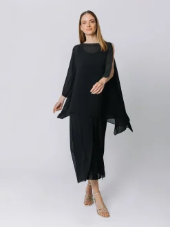 Poncho in chiffon