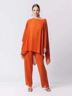 Poncho in chiffon