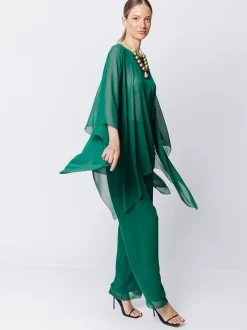 Poncho in chiffon