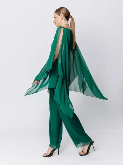 Poncho in chiffon