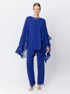 Poncho in chiffon