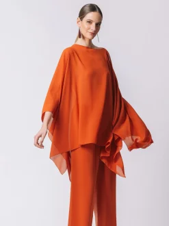 Poncho in chiffon