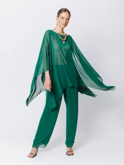 Poncho in chiffon