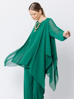 Poncho in chiffon