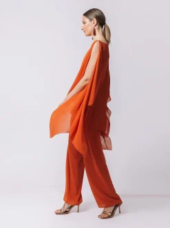 Poncho in chiffon